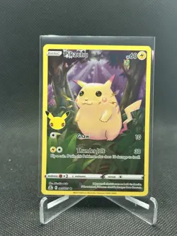 Pikachu 5/25 Pokemon Celebrations 25th Anniversary Base Set Full Art Card Qty - Image 3