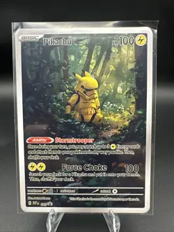 Stormtrooper Pikachu Art Card (NOT POKEMON OFFICIAL TCG) - Image 1