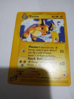 Mint 2002 Pokemon RAICHU Expedition RARE e-Reader Edition NON HOLO Card 61/165 - Image 1