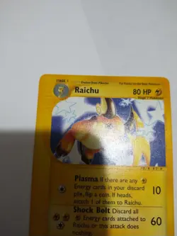 Mint 2002 Pokemon RAICHU Expedition RARE e-Reader Edition NON HOLO Card 61/165 - Image 2