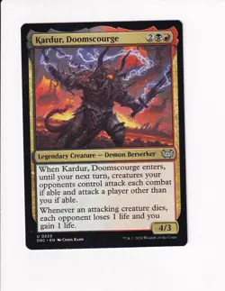 MAGIC THE GATHERING MTG COMMANDER: DUSKMOURN KARDUR, DOOMSCOURGE - Image 1