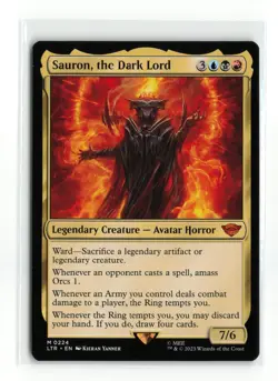 SAURON, THE DARK LORD 0224 NON FOIL LORD OF THE RINGS MTG NM - Image 1