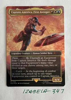 MTG Captain America, First Avenger RAINBOW FOIL Secret Lair x MARVEL #1726 NM/M - Image 1