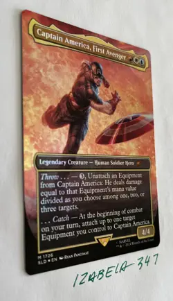 MTG Captain America, First Avenger RAINBOW FOIL Secret Lair x MARVEL #1726 NM/M - Image 2