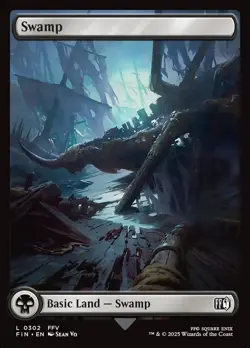 4x MTG Swamp Final Fantasy 302 FULL ART - Image 1
