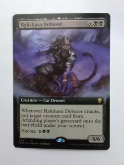 MTG Rakshasa Debaser (CMR) Commander Legends Extended Art Foil Rare 654 - Image 1