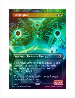 1x Cosmogoyf, Foil, Borderless Art, Edge of Eternities, MTG NM - Image 1