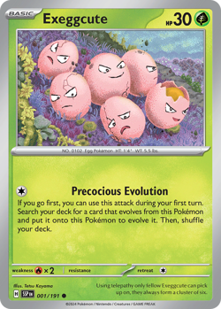 Exeggcute 1/191 Common | Surging Sparks | Pokemon Card - Image 1