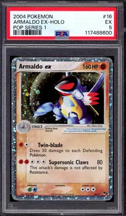 2004 Pokemon Pop Series 1 Armaldo EX-Holo #16 PSA 5 EX - Image 1