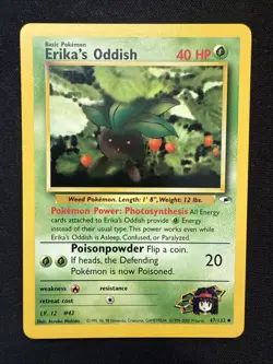 Erika's Oddish 047/132 - Unlimited - Gym Heroes - WOTC - Pokemon TCG - LP - Image 1