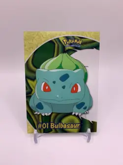 Bulbasaur #01 2000 Topps Pokemon TV Animation Edition Clear Card PC2 - RARE MT+ - Image 1