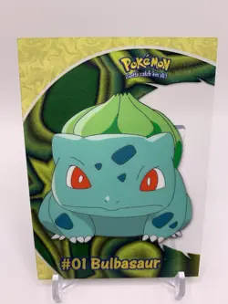 Bulbasaur #01 2000 Topps Pokemon TV Animation Edition Clear Card PC2 - RARE MT+ - Image 2