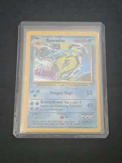 Gyarados Base Set Unlimited MP 6/102 Holo Rare Vintage Card Pokemon TCG - Image 1