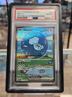Mew EX #232 Special Illustration Rare 2024 Pokemon [PSA 10] w/Slab Guard! - Image 1