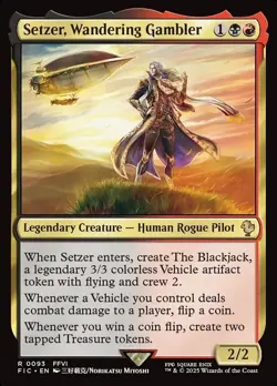1x - Setzer, Wandering Gambler - CMR: FINAL FANTASY - NM MTG - Image 1