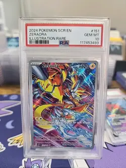 PSA 10 Zeraora 151/142 Sv07: Stellar Crown Holo Pokemon Card Illustration Rare - Image 2
