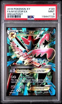 2016 POKEMON M SCIZOR XY BREAKPOINT #120/122 PSA 9 - Image 1