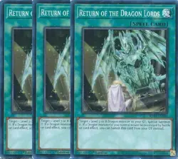 Yu-Gi-Oh! 3x Return of the Dragon Lords RA03-EN060 Super Rare Playset - Image 1
