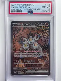 PSA 10 GEM MINT Sandy Shocks 159/131 SIR - Prismatic Evolutions Pokemon Card - Image 1