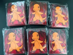 6x Set 65ctSealed Charmander Obsidian Flames Card Sleeves from Pokemon TCG ETB - Image 1