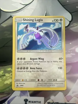 Pokemon Shining Lugia SM82 Holo Card Light Play Condition - Image 1