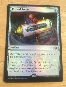 1x Cursed Totem - Foil NM-Mint, English Modern Horizons 2 MTG Magic - Image 1