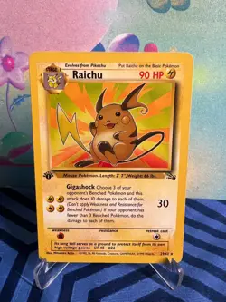 1st Edition Raichu 29/62 - Fossil #29 Vintage Non-Holo WOTC Pokemon Card - LP - Image 1