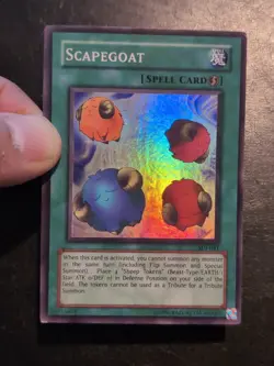 Yu-Gi-Oh! SUPER RARE HOLO CARD SCAPEGOAT SDJ-041 LP/MP - Image 3