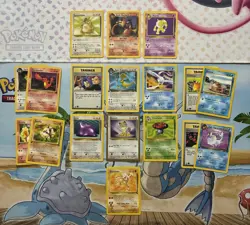 Vintage Pokemon Card Lot WOTC First Edition Charizard Dragonite Etc Fire - Image 1