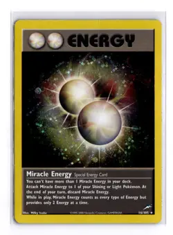 Miracle Energy 16/105 Neo Destiny Holo *SWIRL*- Pokemon Card LP-MP - Image 1