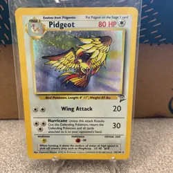 Pokemon Pidgeot TCG Base Set 2 Holo Unlimited Rare Card 14/130 - Image 1