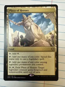 Plaza of Heroes Dominaria United Regular Card, Near Mint Condition - Image 1