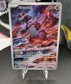 Groudon 199/182 SV04: Paradox Rift Holo AR - POKEMON - FREE SHIPPING - NM/M - Image 1