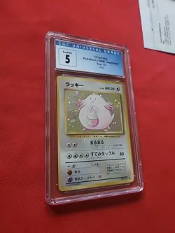 Pokemon: Chansey No.113 Holo Rare Base Set 1996 Japanese Vintage - CGC 5 - B63 - Image 5