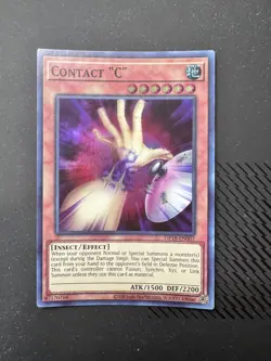Yu-Gi-Oh! Contact "C" - Super Rare Near Mint - OP18-EN007 - Image 1