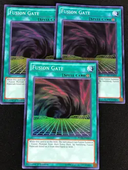 YUGIOH FUSION GATE FUEN-EN050 1ST SUPER X3 (NM) - Image 1