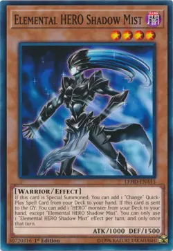 Yugioh! LP Elemental HERO Shadow Mist - LEHD-ENA15 - Common - 1st Edition Lightl - Image 1