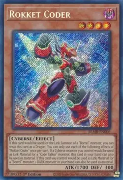 Rokket Coder - BLMR-EN006 - Secret Rare - 1st Edition NM YuGiOh! Battles of Leg - Image 1