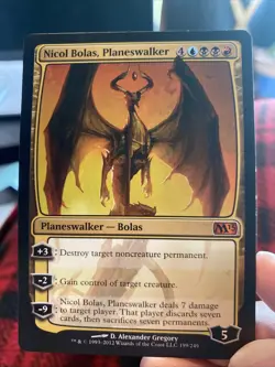 Magic the Gathering Nicol Bolas, Planeswalker Card M13 Edition - Image 1
