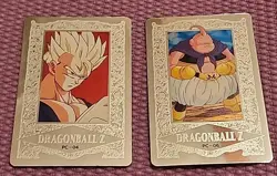 RARE! Dragon Ball Z Silver Foil Super Saiyan Gohan & Buu Cards - Image 1