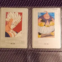 RARE! Dragon Ball Z Silver Foil Super Saiyan Gohan & Buu Cards - Image 2