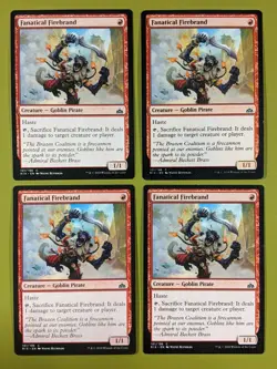 Fanatical Firebrand x4 Rivals of Ixalan 4x Playset Magic the Gathering MTG - Image 1