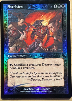 MTG Magic The Gathering FOIL Attrition Urza’s Destiny 52/143 Nice - Image 1
