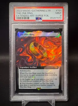 🌈 PSA 9 - The One Ring - Extended Art Surge Foil - MTG Lord of the Rings #791 - Image 1