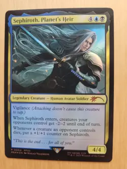 NM Foil Sephiroth, Planet's Heir (MTG FInal Fantasy, Blue Black Mythic) - Image 1