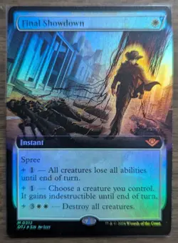 MTG Final Showdown Extended Art Foil from Outlaws of Thunder Junction NM - Image 1