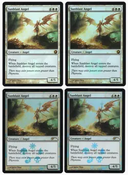 Sunblast Angel x4 4x Various Sets PLAYSET FOIL White Rare Creature MTG NM AZ1 - Image 1