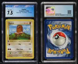 Diglett Shadowless 1st Ed. Pokemon Base Set CGC 7.5 1999 0yy3 - Image 3