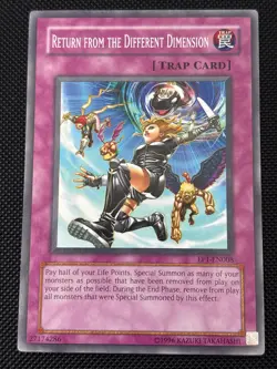Yugioh! Return from the Different Dimension - EP1-EN008 - Banned Vintage Card - Image 1