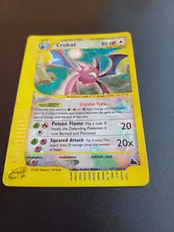 Pokemon ENG Crystal Crobat Regular Holo Skyridge 147/144 No Celebi Charizard - Image 4